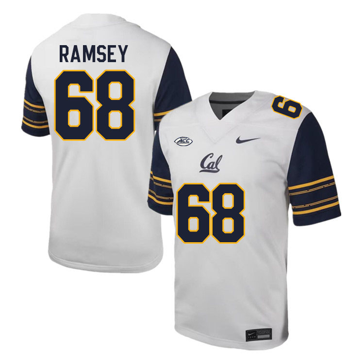 California Golden Bears #68 Trent Ramsey ACC Conference College Football Jerseys Stitched Sale-White